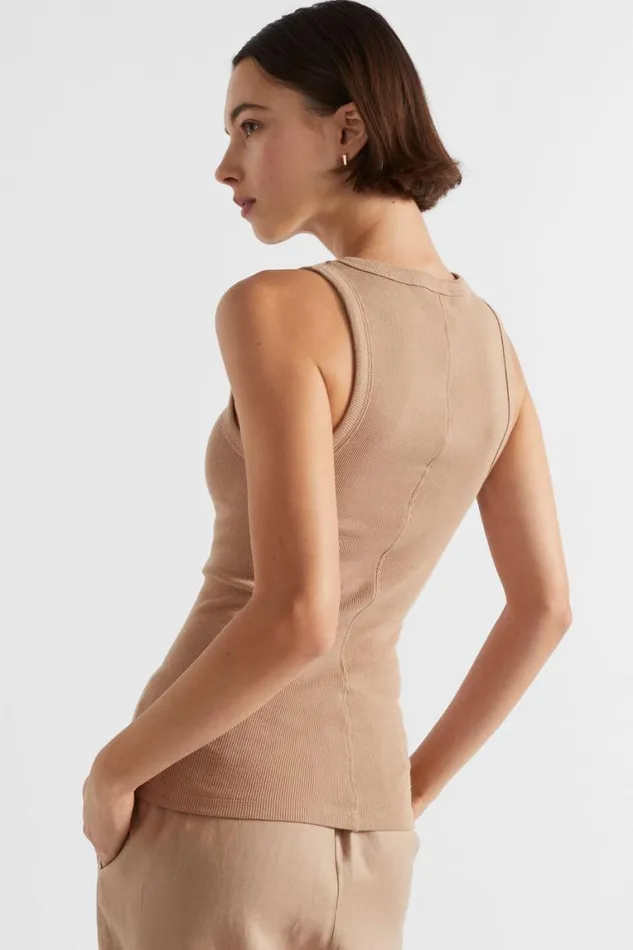 Seed Heritage TShirts and Tops Core Rib Singlet Barley 8211 Woman