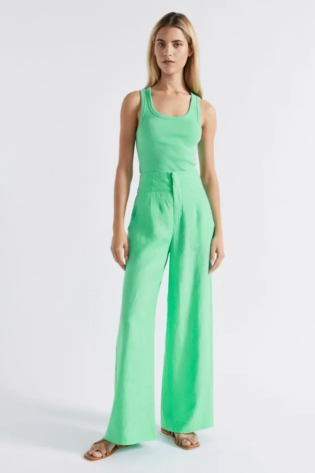 Seed Heritage TShirts and Tops Core Rib Singlet Key Lime 8211 Woman