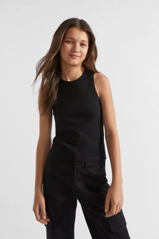 Seed Heritage TShirts and Tops Core Rib Tank Black 8211 Teen Girl