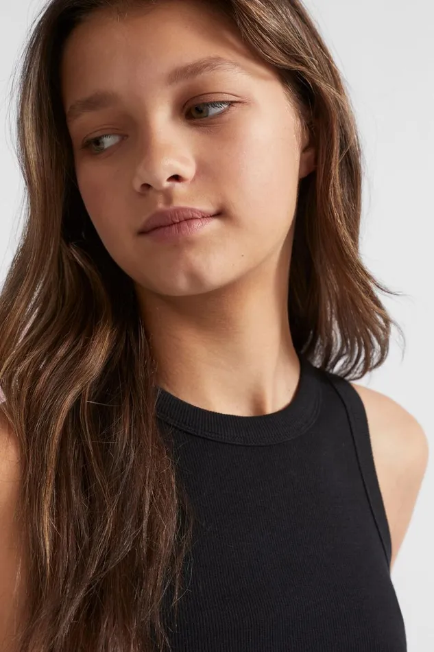 Seed Heritage TShirts and Tops Core Rib Tank Black 8211 Teen Girl