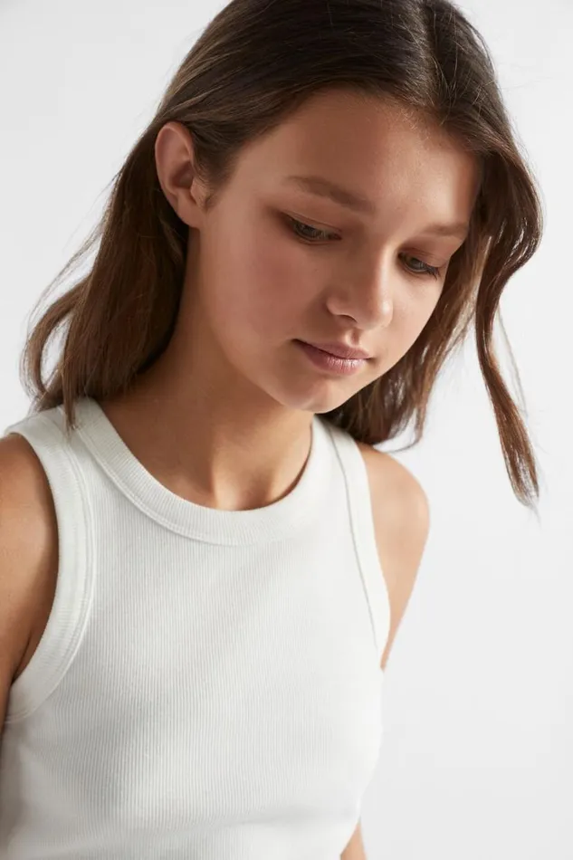 Seed Heritage TShirts and Tops Core Rib Tank White 8211 Teen Girl