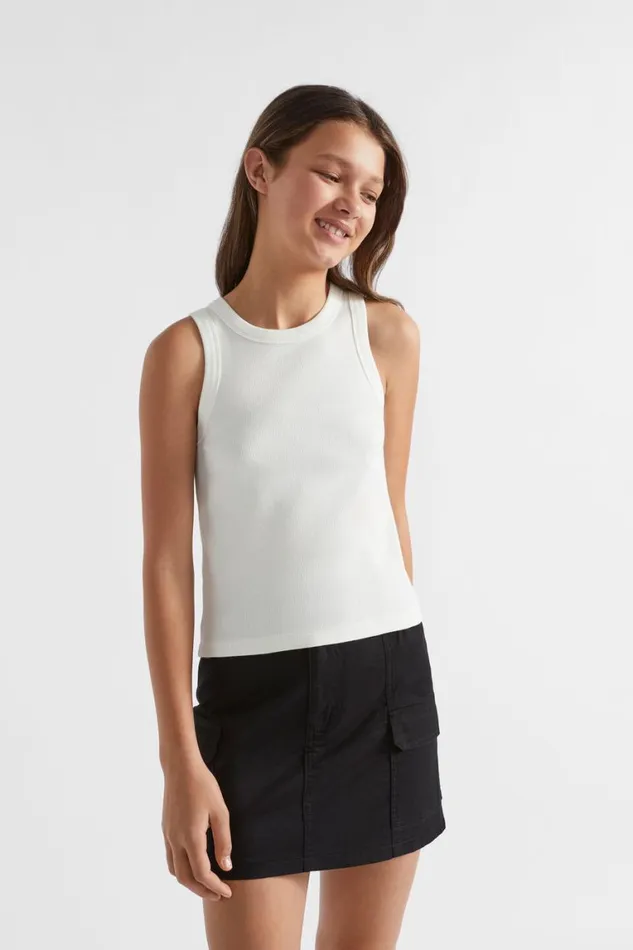 Seed Heritage TShirts and Tops Core Rib Tank White 8211 Teen Girl