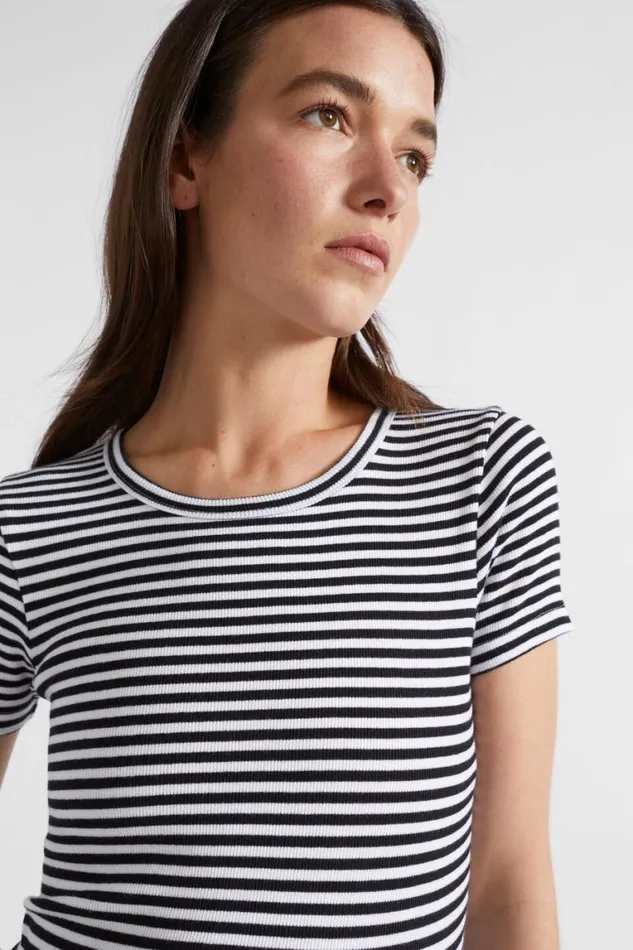 Seed Heritage TShirts and Tops Core Rib Tee Mono Stripe 8211 Woman