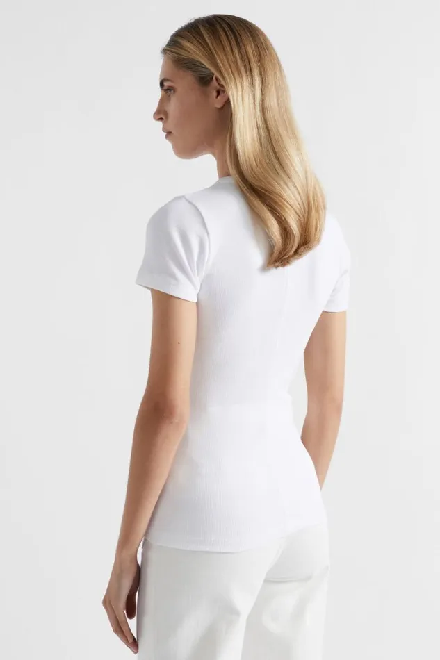 Seed Heritage TShirts and Tops Core Rib Tee Whisper White 8211 Woman