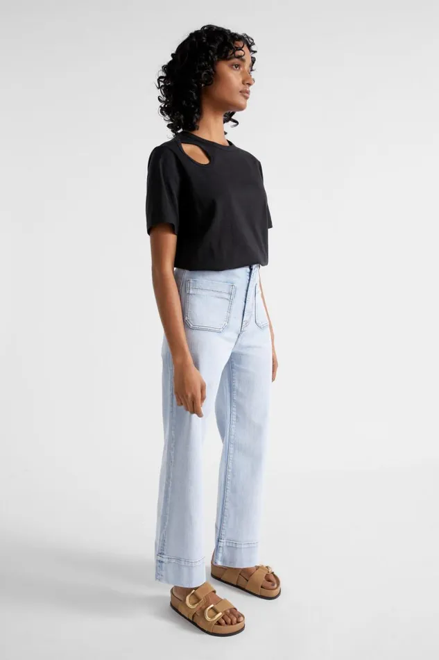 Seed Heritage TShirts and Tops Cut Out Boxy Tee Black 8211 Woman