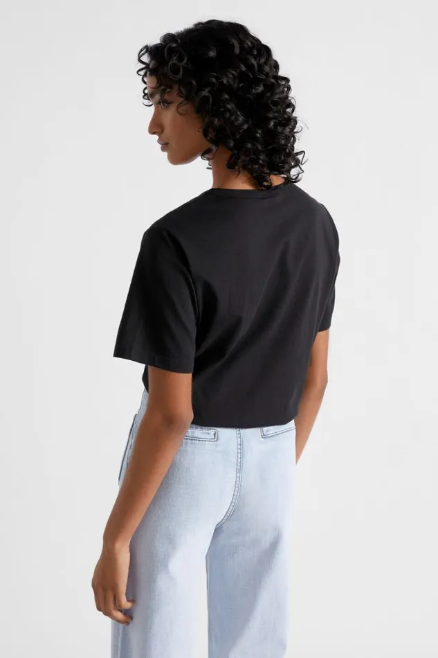 Seed Heritage TShirts and Tops Cut Out Boxy Tee Black 8211 Woman