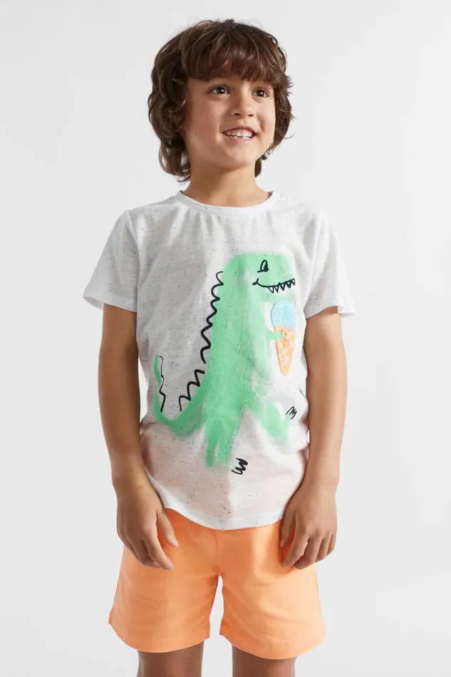 Seed Heritage TShirts and Tops Dino Tee Marine Speckle 8211 Boy