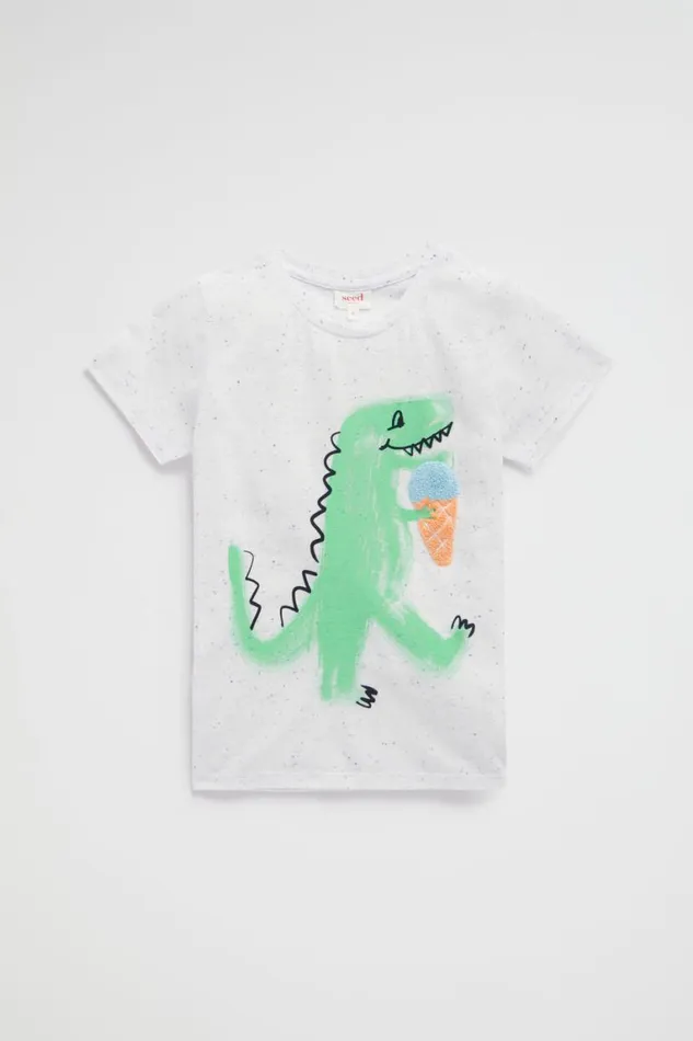 Seed Heritage TShirts and Tops Dino Tee Marine Speckle 8211 Boy