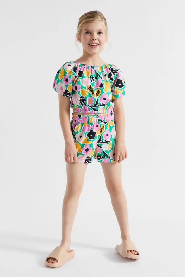 Seed Heritage TShirts and Tops Floral Top Jade Green 8211 Girl