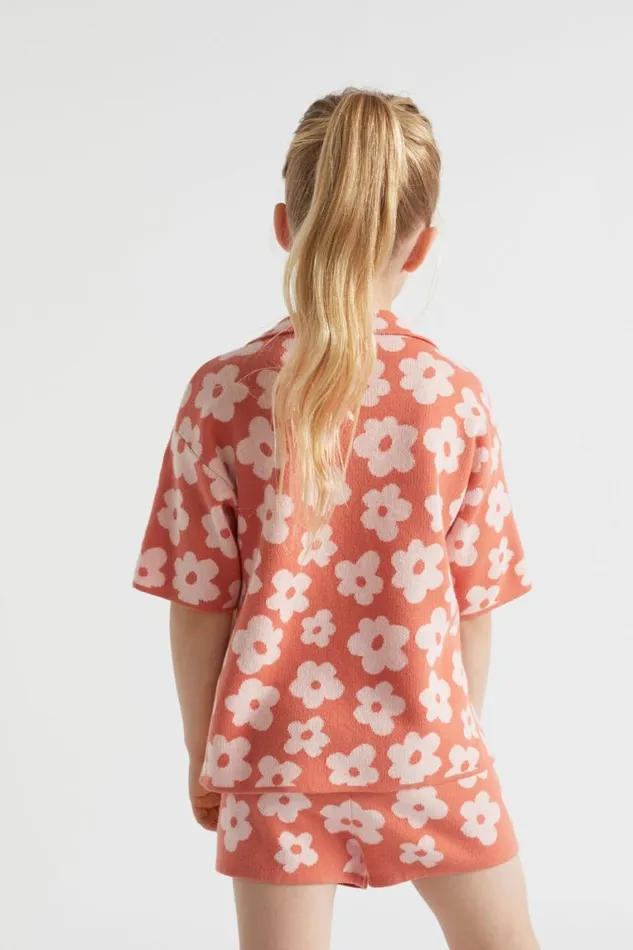 Seed Heritage TShirts and Tops Knit Jacquard Shirt Red Clay 8211 Girl