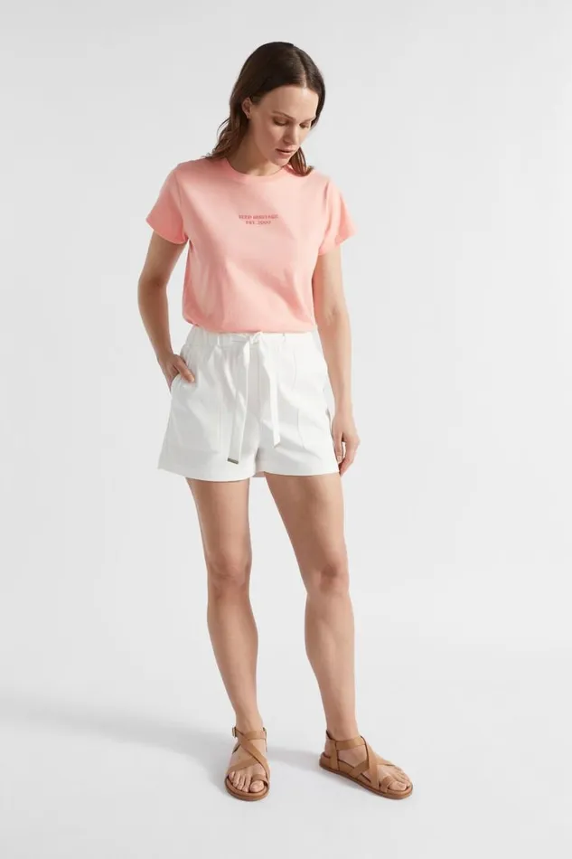 Seed Heritage TShirts and Tops Logo Printed Crew Tee Tulip Pink 8211 Woman