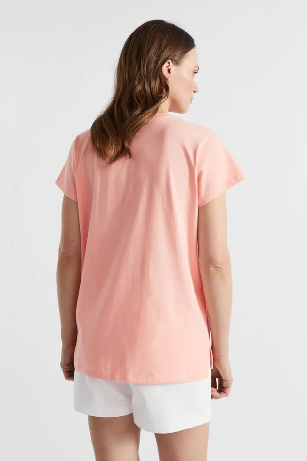 Seed Heritage TShirts and Tops Logo Printed Crew Tee Tulip Pink 8211 Woman