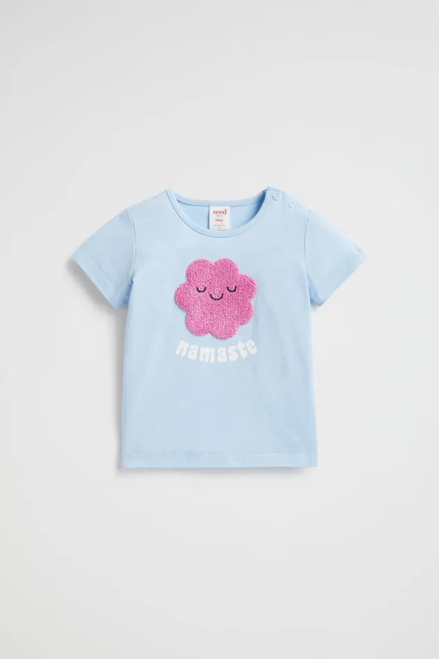 Seed Heritage TShirts and Tops Namaste Tee Baby Blue 8211 Baby