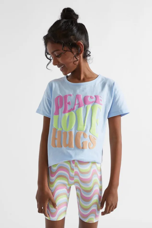 Seed Heritage TShirts and Tops Peace Tee Baby Blue 8211 Girl