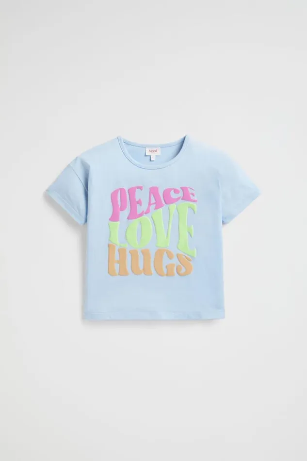Seed Heritage TShirts and Tops Peace Tee Baby Blue 8211 Girl