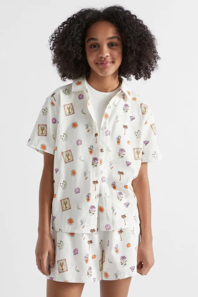 Seed Heritage TShirts and Tops Relaxed Soleil Shirt White 8211 Teen Girl