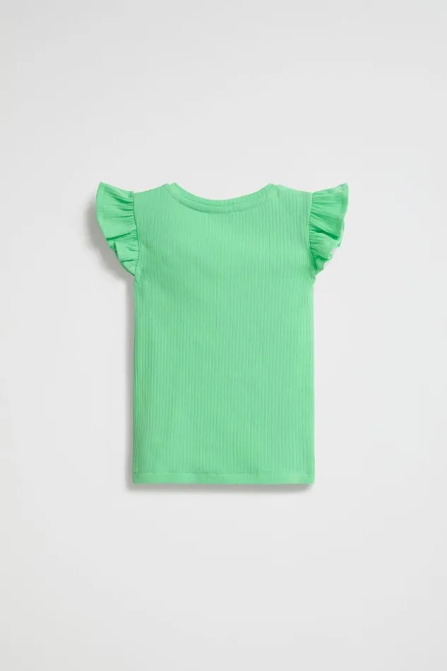Seed Heritage TShirts and Tops Rib Frill Tank Pine Lime 8211 Baby