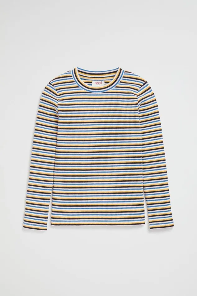 Seed Heritage TShirts and Tops Rib Stripe Tee Midnight Multi 8211 Girl