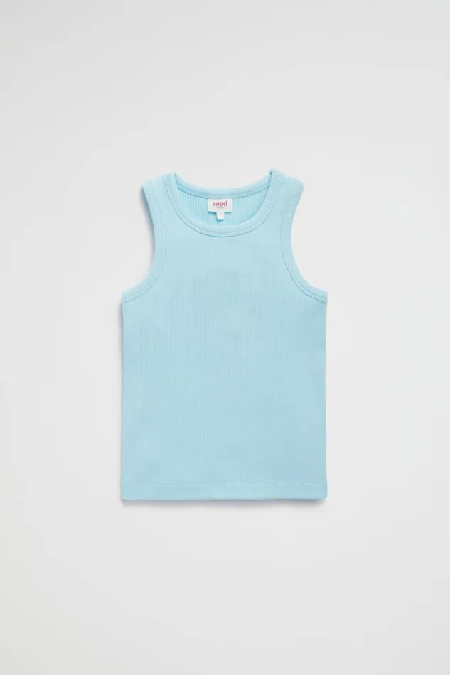 Seed Heritage TShirts and Tops Rib Tank Ocean Blue 8211 Girl