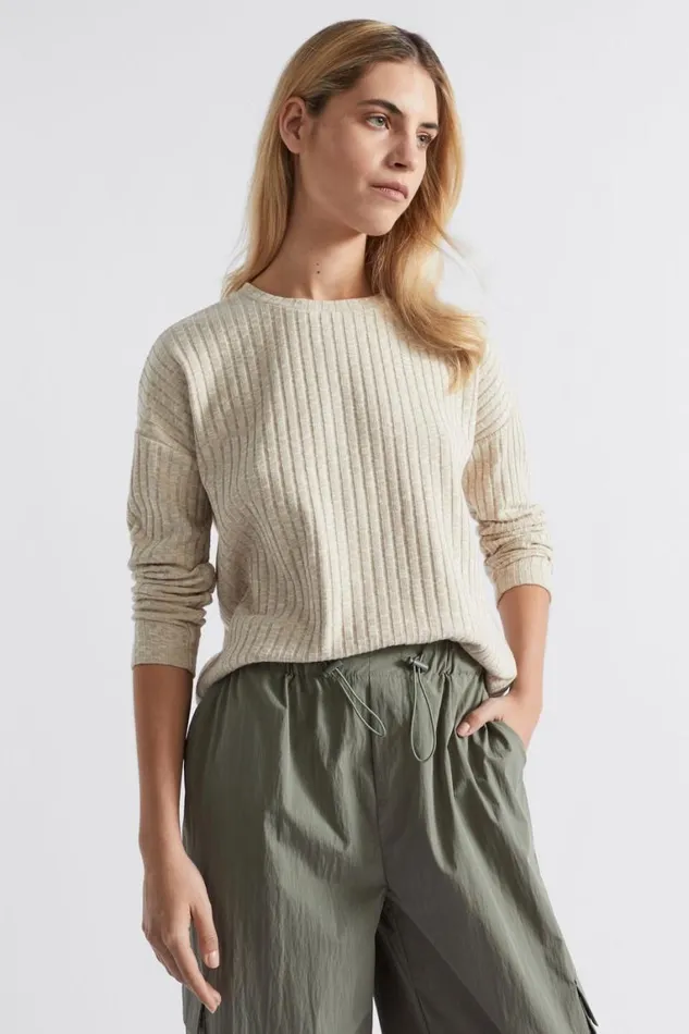 Seed Heritage TShirts and Tops Ribbed Long Sleeve Top Cool Sand Twist 8211 Woman Seed Heritage TShirts and Tops Ribbed Long Sleeve Top Cool Sand Twist 8211 Woman