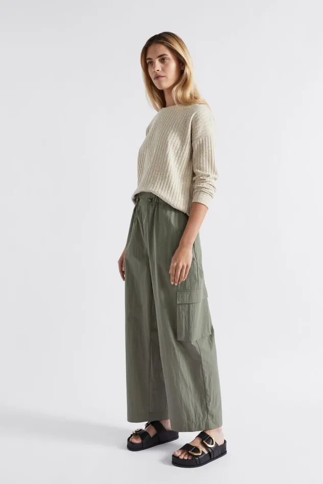 Seed Heritage TShirts and Tops Ribbed Long Sleeve Top Cool Sand Twist 8211 Woman