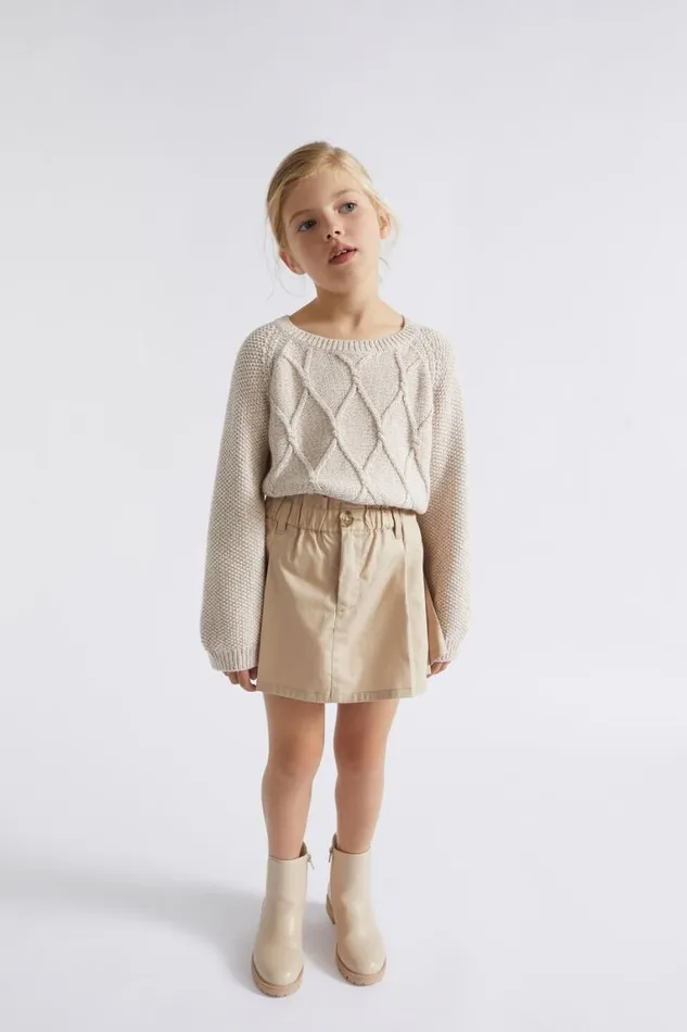 Seed Heritage TShirts and Tops Speckle Cable Knit Chai 8211 Girl