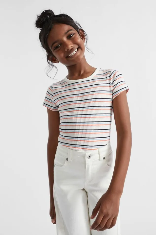 Seed Heritage TShirts and Tops Stripe Rib Tee Canvas Multi 8211 Girl