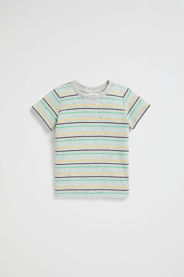 Seed Heritage TShirts and Tops Stripe Rib Tee Cloudy Marle 8211 Baby