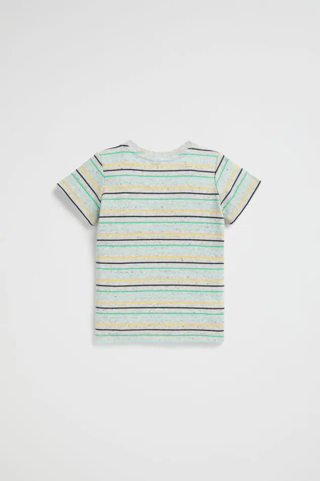 Seed Heritage TShirts and Tops Stripe Rib Tee Cloudy Marle 8211 Baby