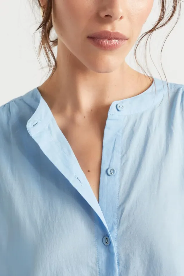 Seed Heritage TShirts and Tops Voile Gathered Shirt Bluebell 8211 Woman