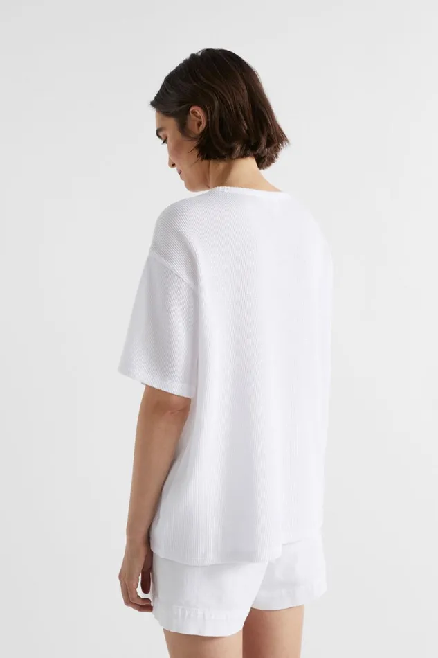 Seed Heritage TShirts and Tops Waffle Logo Tee Whisper White 8211 Woman