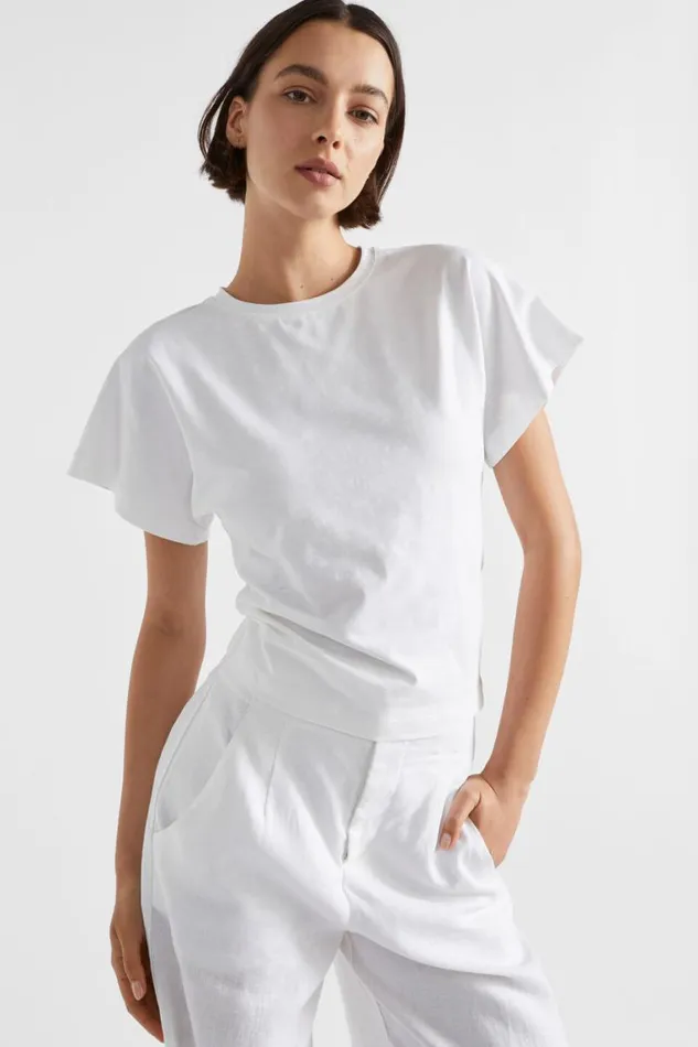 Seed Heritage TShirts and Tops Waisted Jersey Tee Whisper White 8211 Woman