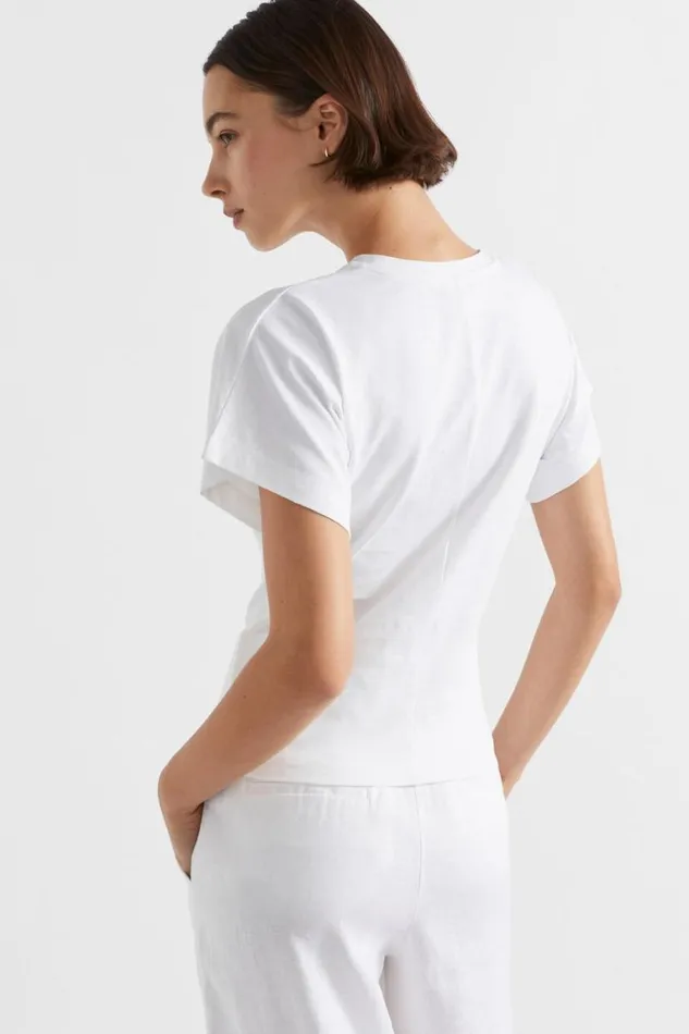 Seed Heritage TShirts and Tops Waisted Jersey Tee Whisper White 8211 Woman