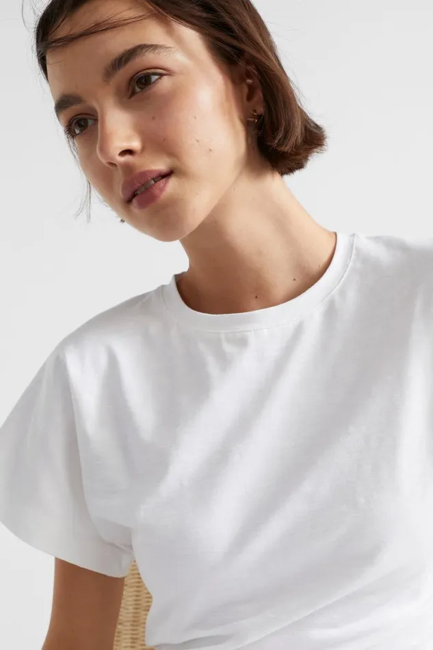 Seed Heritage TShirts and Tops Waisted Jersey Tee Whisper White 8211 Woman
