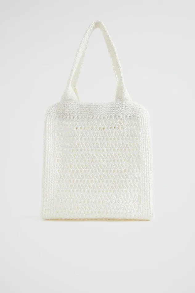 Seed Heritage Tote Bags Crochet Straw Tote White 8211 Woman
