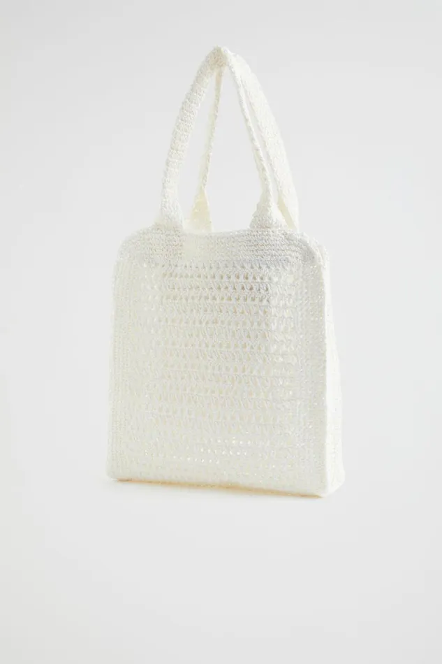Seed Heritage Tote Bags Crochet Straw Tote White 8211 Woman