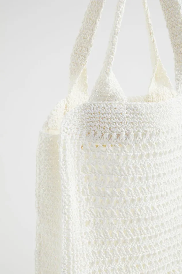 Seed Heritage Tote Bags Crochet Straw Tote White 8211 Woman