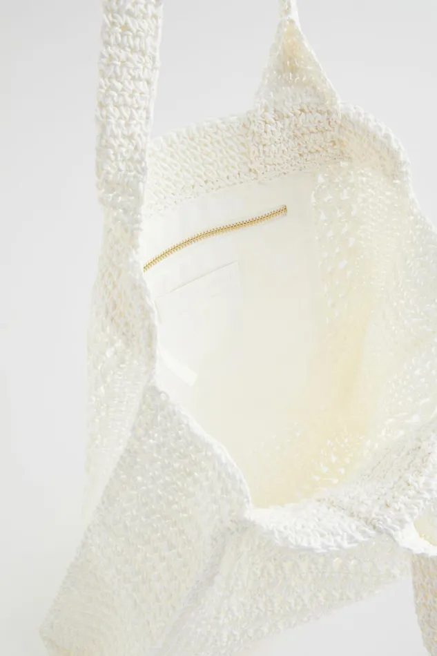 Seed Heritage Tote Bags Crochet Straw Tote White 8211 Woman