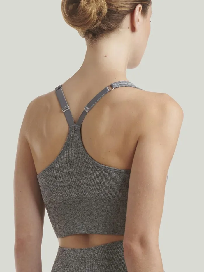 Shaping Athleisure Crop Top Bra Grey Melange Women Wolford Tops