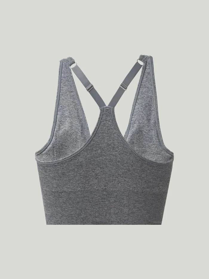 Shaping Athleisure Crop Top Bra Grey Melange Women Wolford Tops