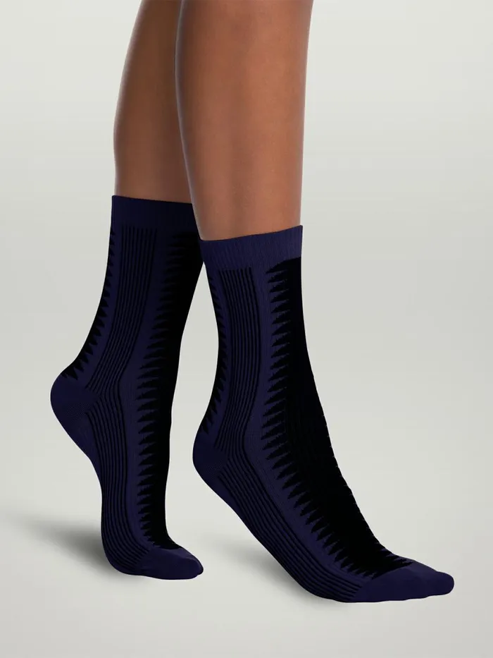 Shaping Slit Socks Indigo Berryblack Women Wolford Socks