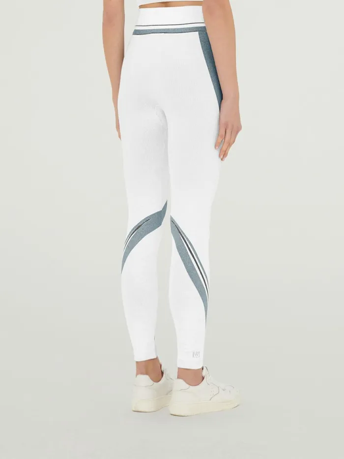 Shaping Stripes Leggings Whiteblue Lurexblack Women Wolford Athleisure Leggings