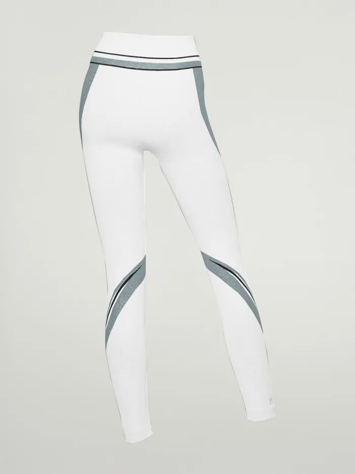 Shaping Stripes Leggings Whiteblue Lurexblack Women Wolford Athleisure Leggings