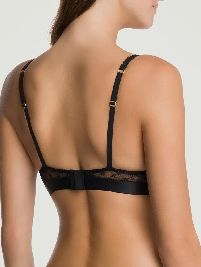 Sheer Logo PushUp Bra Black Women Wolford Bras