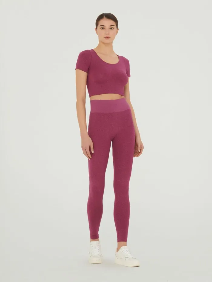 Shiny Leggings Mineral Redpink Women Wolford Athleisure Leggings