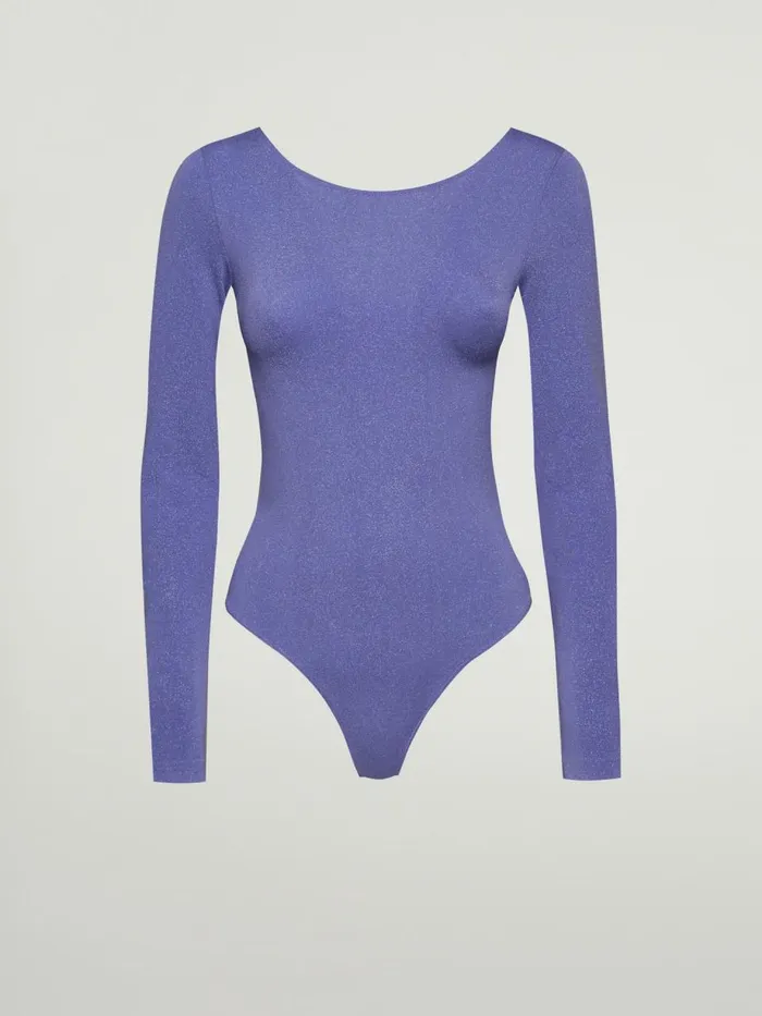 Shiny String Body Ultra Violetlight Aquamarine Women Wolford Tops
