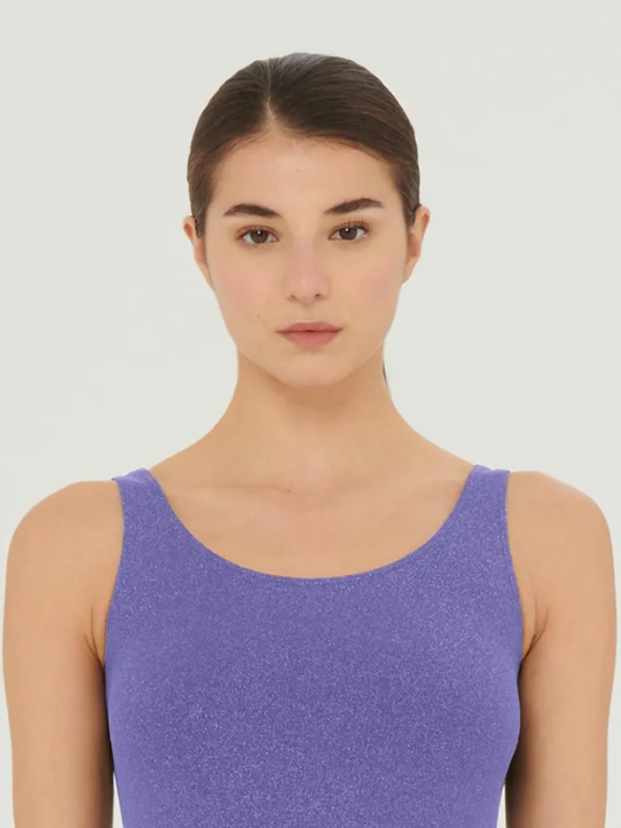 Shiny Top Sleeveless Ultra Violetlight Aquamarine Women Wolford Tops