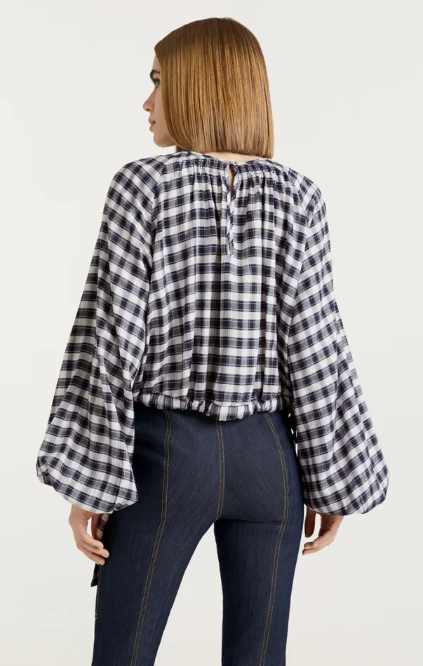 Shop Adia Top Navywhite Cinq Sept Long Sleeve Tops