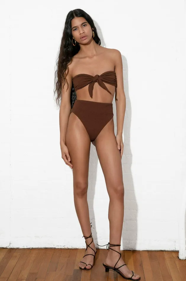 Shop Bikini Bottoms Mara Hoffman Imina Bikini Bottom Brown Shop Bikini Bottoms Mara Hoffman Imina Bikini Bottom Brown
