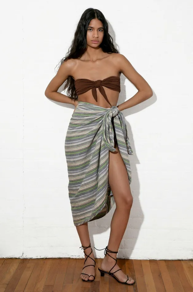 Shop Bikini Tops Mara Hoffman Kai Bikini Top Brown Shop Bikini Tops Mara Hoffman Kai Bikini Top Brown